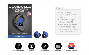 Custom Molded Earplugs BLUE