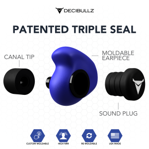 Custom Molded Earplugs BLUE